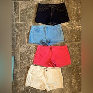 4 pairs of shorts from Express
